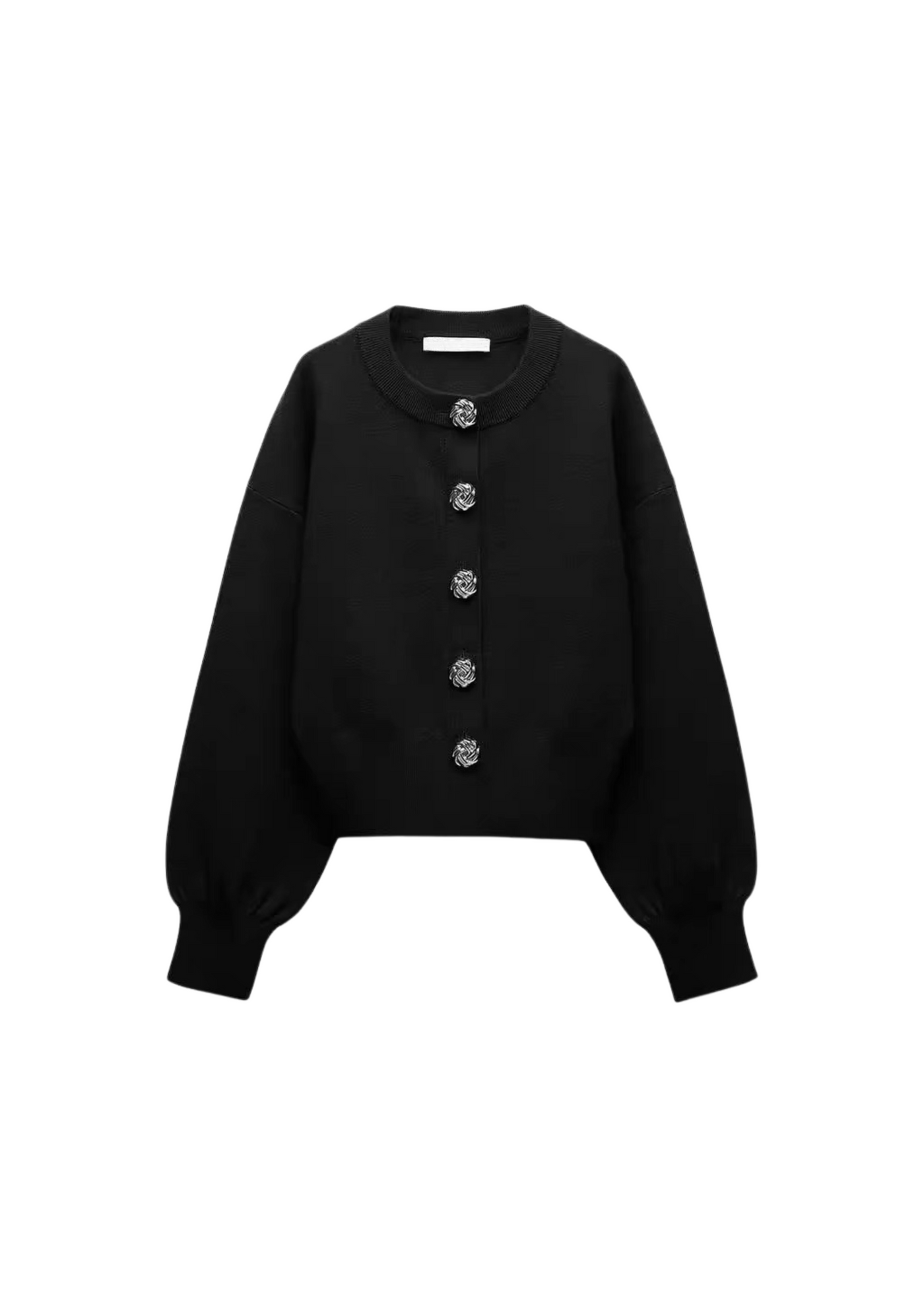 Elegant Black Knit Cardigan