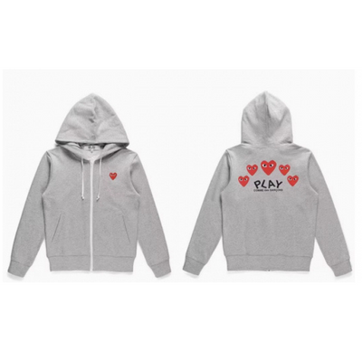 CDG Heart Zip Hoodie CDG03