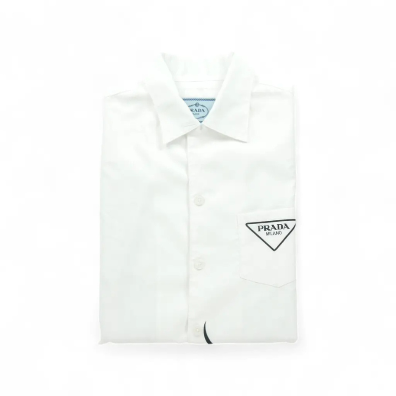 Designer Summer Shirt – White & Electric Blue PM02