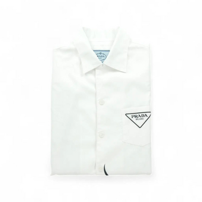 Designer Summer Shirt – White & Electric Blue PM02